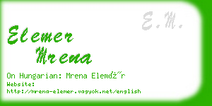 elemer mrena business card